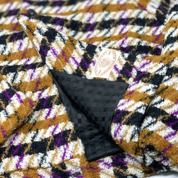 Scotch & Soda Wool Houndstooth Plaid Coat Cute Fall Jacket